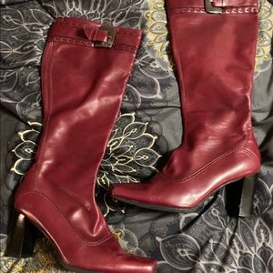 Franco Sarto Red Boots Size 8